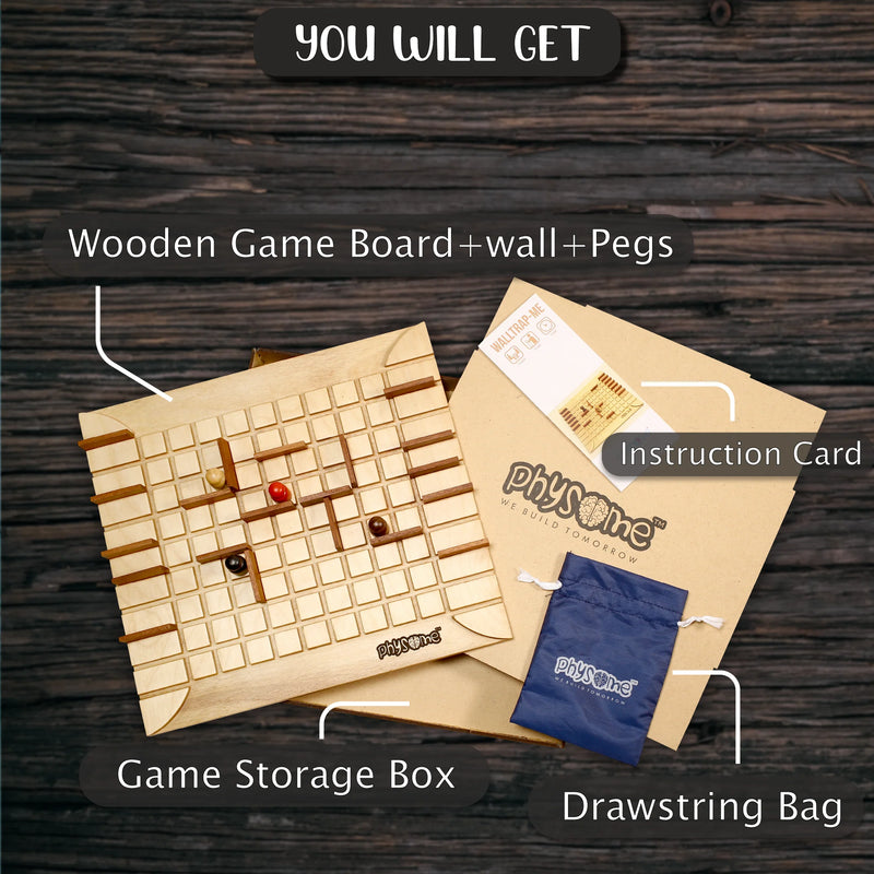 Wooden game board,wall,pegs